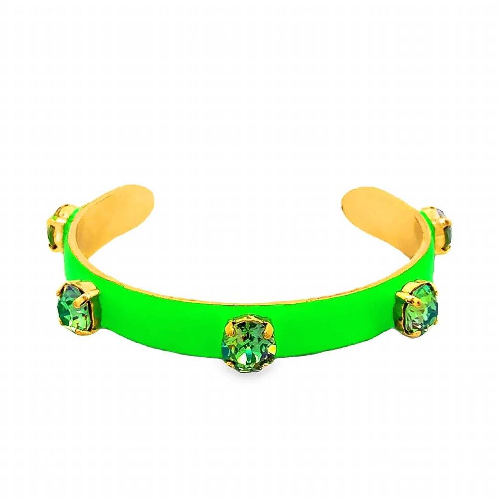 NEW TOVA women's kennedy cuff bracelet in electric green